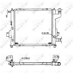 NRF Radiador Refrigeración Del Motor Aluminio 430 386 24 con