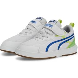 Puma Evolve Gym Alternative Closure Sneakers für Kinder Schuhe, Weiß/Blau/Grün, Größe: 32.5, Schuhe