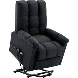 vidaXL Stand-up Massage Recliner Dark Gray Fabric