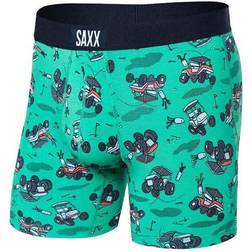 Saxx Vibe Super Soft Boxer Brief - Off Course Carts/Green