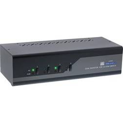 InLine 62644I KVM skrivbordsomkopplare, 4 gånger, dubbel skärm, Displayport HDMI, 4K, USB 3.0, ljud