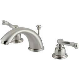 Kingston Brass GKB968FL Widespread Bathroom Faucet Brushed Nickel Grey