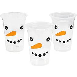 Fun Express Snowman plastic cups, winter, party supplies, 50 pieces