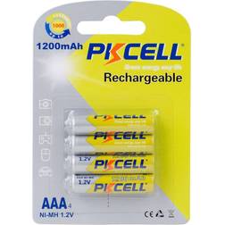 PKCELL aaa 1200ma rechargeable nimh battery 4-pack