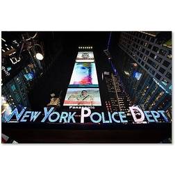 Trademark Fine Art "NYPD Blue Neon" Gurney Photographic Print on Wrapped Wall Decor