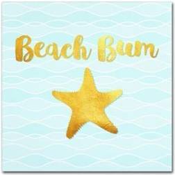 Trademark Fine Art 'Beach Bum Ocean Waves' Graphic Print on Framed Art