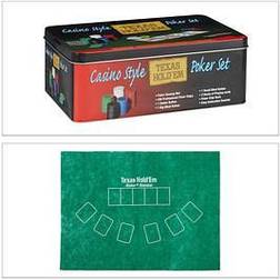 Relaxdays Poker-Set TEXAS HOLD'EM Kartenspiel