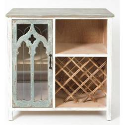 LuxenHome Shabby-Chic Liquor Cabinet