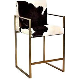 Bethel International 1367CTS/GD/BNW Cow Hide Armchair