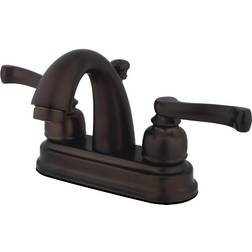 Kingston Brass GKB5615FL 4 in Centerset Bathroom Faucet Brown