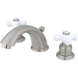 Kingston Brass GKB968PX Widespread Bathroom Faucet Brushed Nickel Grey