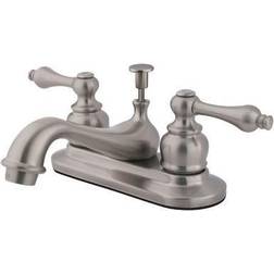 Kingston Brass KB608AL Restoration 4 in Centerset Bathroom Faucet Brushed Nickel