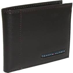 Tommy Hilfiger Cambridge Men's Leather Wallet with ID Passcase Brown