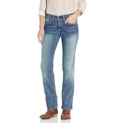 Ariat R.e.a.l. Mid Rise Straight Leg Jean-dotd - Blå