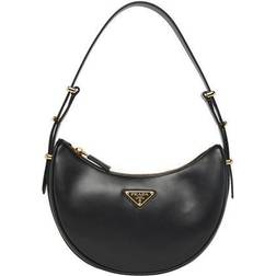 Prada Leather Shoulder Bag Black TU