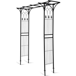 Costway Garden Wedding Rose Arch Pergola Archway Flowers Plants Trellis Metal