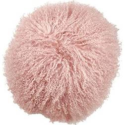 Saro Wool Mongolian Lamb Fur Complete Decoration Pillows Pink