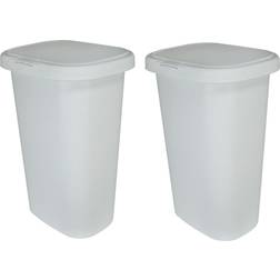 Rubbermaid Spring-Top Lid Kitchen Trash Can 2 Pack 13gal