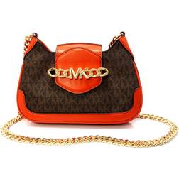 Michael Kors Hally Extra Small Presbyopia Leather Crossbody Bag - Orange