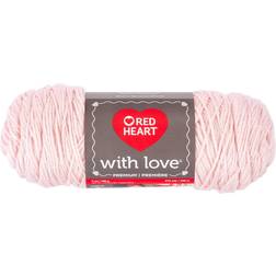 Red heart with love yarn-sweet pink