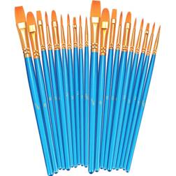 BOSOBO Paint brushes set acrylic paint brushes oil watercolor face &rock painting 20pcs