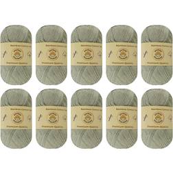 10-pack set "pea green" bamboo cotton yarn skeins by yonkey monkey