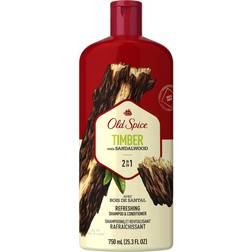 Old Spice 1 bottle 25.3 timber with mint 2 shampoo