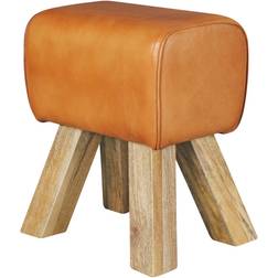 Wohnling Design Turnbock Sitzhocker Braun 40 x 30 x 47 cm