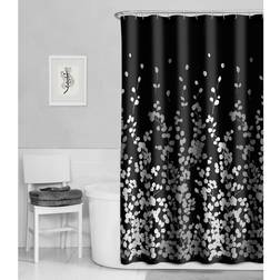 Zenna Home Sylvia Printed Faux Silk Shower Curtain 70 x 72 Inches