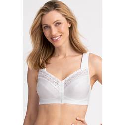 Zip Front Bra - White