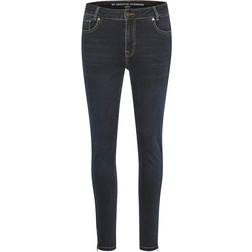 Celina Zip High Slim DARK BLUE VINTAGE WASH