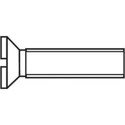 Toolcraft Countersunk Screws M4 40 mm Slot DIN 963 Steel Set of 100