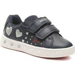 Geox Skylin Girl Sneaker, Navy/Silver