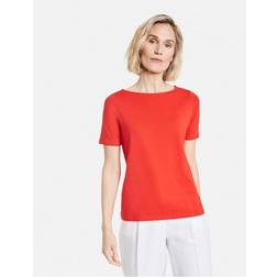 Gerry Weber Kurzarmshirt mit U-Bootausschnitt rot