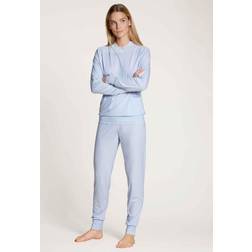 Calida Elegant Dreams Pyjama With Cuff - Lightblue