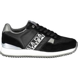 Napapijri Contrasting Lace Sneaker with Logo Detail - Black
