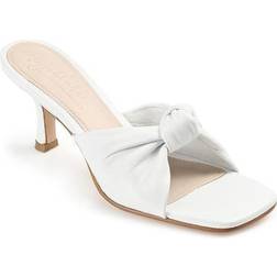 Journee Signature Women's Finlee Slip On Heel White White