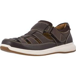 Florsheim Boys' Lakes Jr. Fisherman Sandal, Brown Crazy Horse, Little Kid