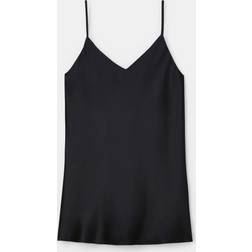 Lafayette 148 New York Eva Luxe Charmeuse Bias Tank - Black