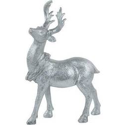 Northlight 10.75" Silver Reindeer Glittered Christmas Tabletop Decoration