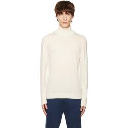 HUGO BOSS Off-White Rolled Neck Turtleneck