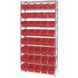 Flash Furniture Quantum WR9-202 Chrome Wire Shelving System