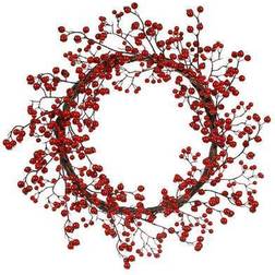 Vickerman 22 Red Berry Artificial Christmas Wreath Unlit Wreath Decoration