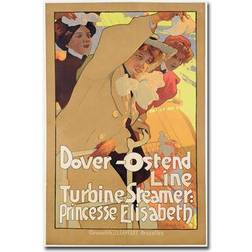 Trademark Fine Art Adolf Hohenstein 'Fover-Ostend 1900' Canvas 30x47 Wall Decor