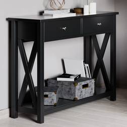 Lavish Home Black Console Table