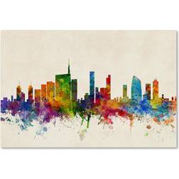 Trademark Fine Art Tompsett 'Milan Italy Skyline Beige' Wall Decor