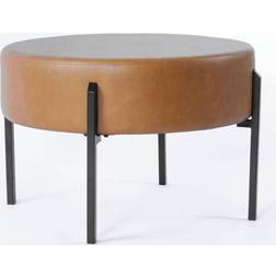 HomePop Modern Metal Sherpa Seating Stool