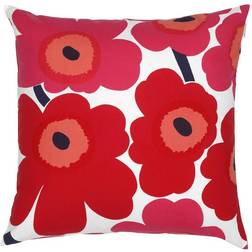 Marimekko Pieni Unikko Pudebetræk Rød, Hvid (50x50cm)