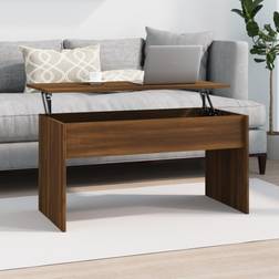 vidaXL 102 x 50.5 x 52.5 cm Konstrueret Træ Brun Egetræsfarve Sofabord