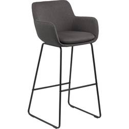 BRIXX LIVING Lisa Barstühle 2 Stück Grau Schwarz Barhocker